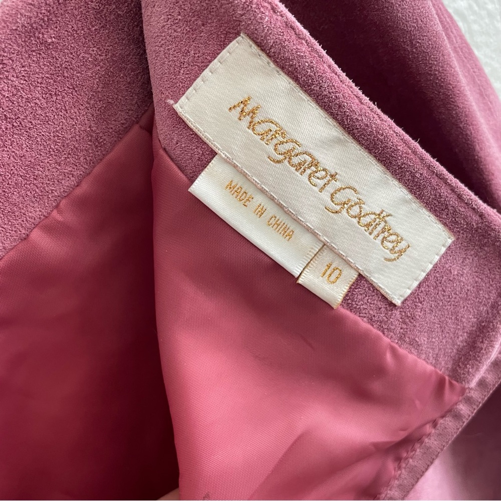 Vintage Margaret Godfrey Pink Suede Leather Skirt - Picture 6 of 6